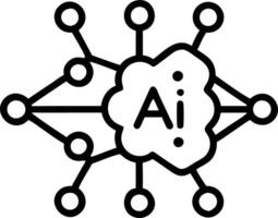 Neural network hologram connected to AI ethics and compliance icons for AI and compliance in a digital governance setting vector
