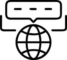 Multilingual Platforms A holographic globe highlighting various language options representing multilingual platforms in a digital interface Set 2 vector