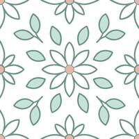 Minimalistic spring floral seamless pattern with soft lines and subtle hues for modern spring designs vector