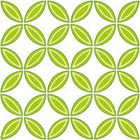 Modern spring leaves seamless pattern with geometric shapes and bright green tones for contemporary designs vector