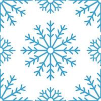 Minimalist single snowflake seamless tile pattern with clean lines and subtle frost vector
