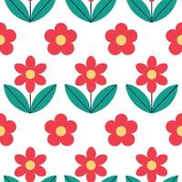 Modern spring floral seamless pattern with bold colors and dynamic shapes for contemporary designs vector