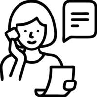 Middle aged woman at home on phone reviewing document underscoring remote work hustle customer support call service excellence vector