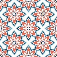 Middle Eastern arabesque and mosaic patterns seamless tile pattern with vibrant colors vector