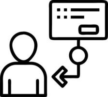 Man interacts with DNS interface with icons for internet connectivity data security website management and server operations representing DNS importance vector