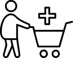 Man holds shopping cart with plus signs representing increased sales volume e commerce growth and internet marketing strategies Set 4 vector