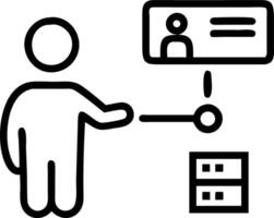 Man interacts with DNS interface with icons for internet connectivity data security website management and server operations representing DNS importance Set 4 vector
