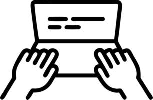 Male hands typing on laptop at office desk business software engineer using computer working with AI technology online Set 3 vector