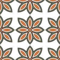 Local motifs seamless pattern with geometric shapes and earthy tones for a modern grounded cultural look vector