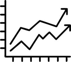 Line charts depicting profit growth with highlighted data points to illustrate revenue tracking in financial analysis vector