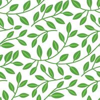 Leafy vine seamless tile pattern with intertwining vines and soft green shades for a lush spring look vector