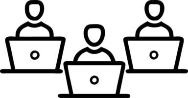 International diverse professional executives business team workers and board leaders group using laptop tech computer discussing corporate management working in office collaborati Set 10 vector