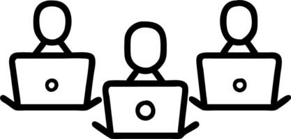 International diverse professional executives business team workers and board leaders group using laptop tech computer discussing corporate management working in office collaborati Set 9 vector