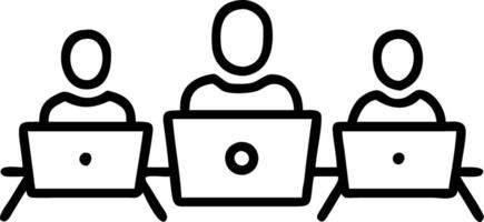 International diverse professional executives business team workers and board leaders group using laptop tech computer discussing corporate management working in office collaborati vector