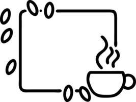 International Coffee Day border frame with coffee cup and coffee beans copy space for text Set 4 vector