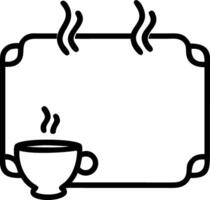 International Coffee Day border frame with coffee cup and coffee beans copy space for text Set 3 vector
