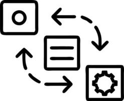 Interactive Task Progress A holographic step by step process being completed visually in workflow management vector