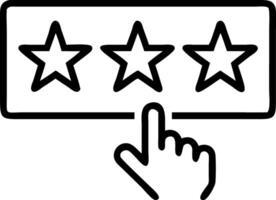 Interactive rating floating 5 star icons with user generated feedback in progress on a digital interface vector
