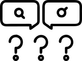 Interactive question panel depicted by a floating set of question marks with one illuminated as the selected option in a digital interface Set 6 vector