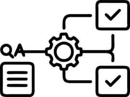 Interactive holographic workflow chart highlighting steps for quality improvement and process optimization vector