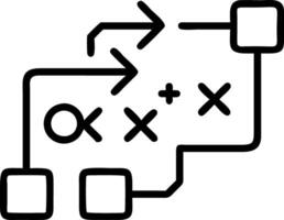 Interactive holographic flowcharts for business strategy development illustrating strategic planning vector