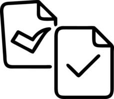 Interactive floating documents being approved to represent document verification processes vector