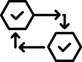 Interactive hexagonal icons showing procurement stages and approval workflows to depict procurement process in business operations vector