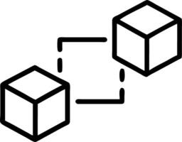 Interactive cubes representing interconnected data nodes in a modern workplace setting for data visualization and management vector