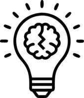 Innovation lightbulb illustrated by a vibrant holographic bulb representing breakthrough ideas and innovation in a creative environment vector