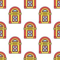 Illustrate a seamless pattern featuring retro polka dots in vibrant primary colors for a playful mid century modern theme Set 6 vector