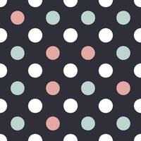 Illustrate a seamless pattern featuring retro polka dots in vibrant primary colors for a playful mid century modern theme Set 4 vector