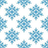 Icy blue frost seamless tile pattern with shimmering snowflakes and crystal accents vector