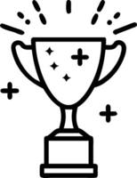 Holographic trophy glowing with particles symbolizing achievement and success in corporate environments Set 2 vector