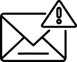 Holographic red email icon with warnings or errors highlighted in a digital communication interface Set 3 vector