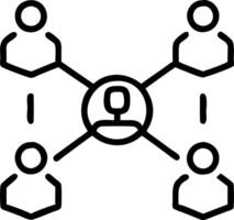Holographic network of interconnected people and tasks symbolizing team collaboration in a virtual workspace Set 2 vector