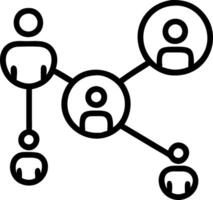 Holographic network of interconnected people and tasks symbolizing team collaboration in a virtual workspace vector