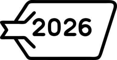 Holographic interface showing a 2026 2026 progress timeline vector