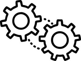Holographic gear system representing teamwork and automation in collaborative projects and industrial processes vector