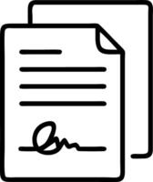 Holographic documents display digital signing and reviewing processes symbolizing secure digital contracts vector