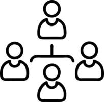 Holographic display of user profiles being arranged in a team structure to represent team management in collaborative environments vector
