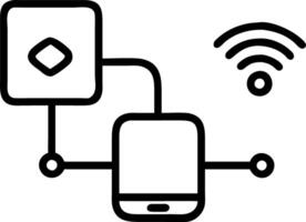 Holographic display of interconnected smart devices to represent IoT integration and smart technology connectivity vector