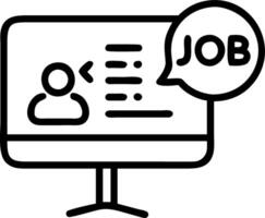 Holographic display of Jobs listings with interactive icons representing recruitment panel in a digital hiring environment vector