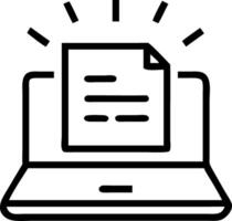 Holographic document glowing above a laptop keyboard representing terms and conditions in a digital documentation interface Set 2 vector