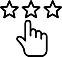 Holographic 5 star rating system being selected interactively representing customer ratings and feedback vector