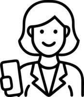 Happy middle aged business woman holding mobile cell phone using cellphone in office smiling mature old professional lady business owner entrepreneur using smartphone standing in h vector