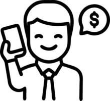 Happy middle aged businessman using mobile phone working in office busy smiling 50 years old man executive holding smartphone technology making bank transaction payment in app con vector