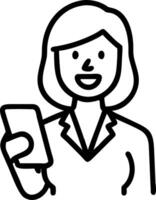 Happy middle aged business woman holding mobile cell phone using cellphone in office smiling mature old professional lady business owner entrepreneur using smartphone standing in h Set 2 vector