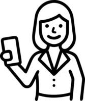 Happy middle aged business woman holding mobile cell phone using cellphone in office smiling mature old professional lady business owner entrepreneur using smartphone standing in h Set 4 vector