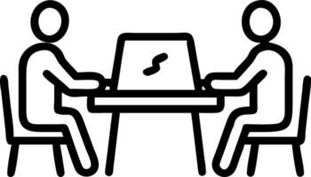 Happy diverse business people group negotiating business strategy at boardroom meeting table using laptop multicultural team discussing project developing financial research workin vector