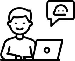 Happy African male employee having conversation with Latin colleague at work Smiling friendly diverse workers team talking working together using laptop computer sharing ideas at Set 7 vector